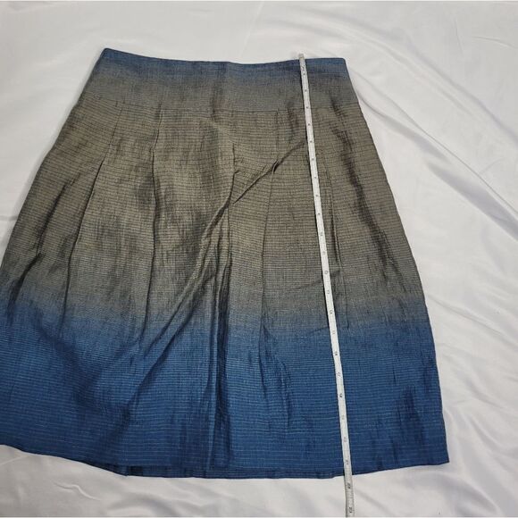 VINCE ombre linen blend striped skirt with pockets 4‎ - Picture 10 of 10